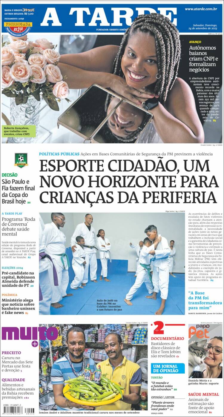 Portada de Diário A Tarde (Brasil)