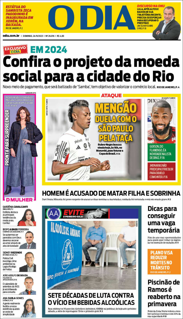 Portada de O Dia (Brasil)