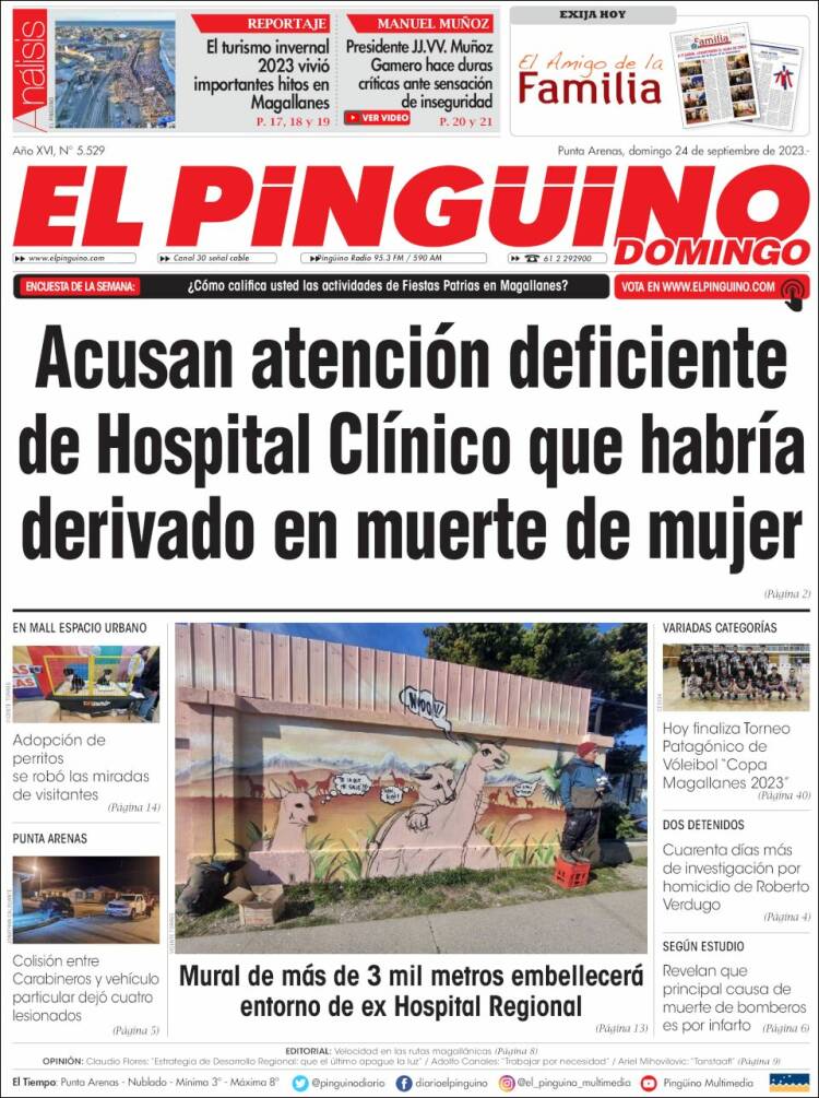 Portada de El Pingüino (Chile)