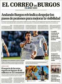 Portada de El Correo de Burgos (España)