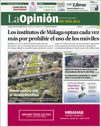 Portada de La Opinión de Málaga (España)