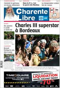 Portada de Charente Libre (Francia)