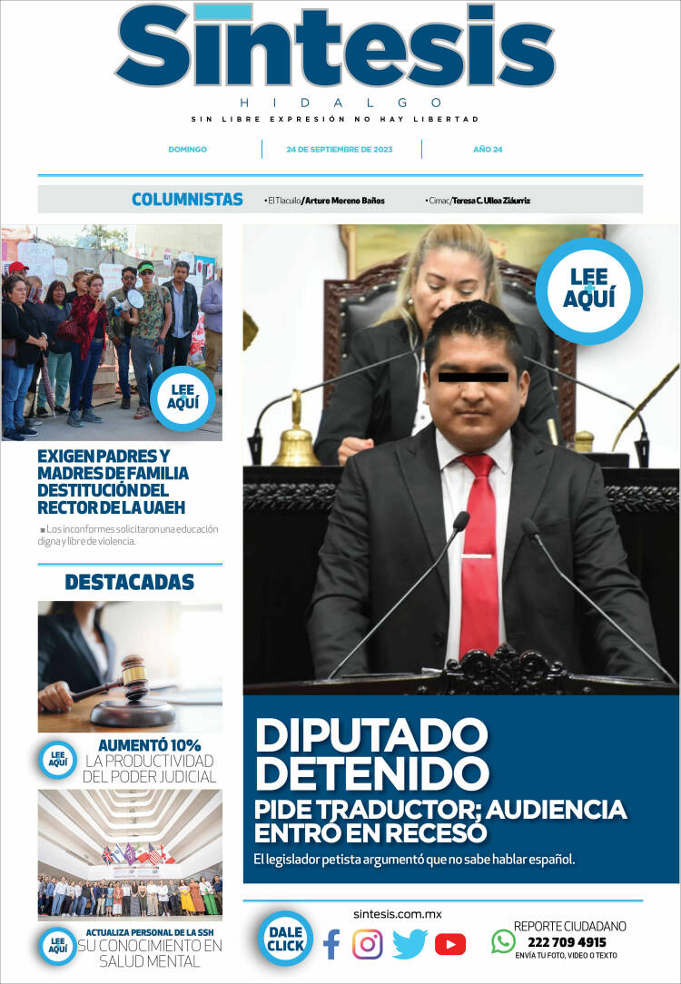 Portada de Sistesis - Hidalgo (M&eacute;xico)