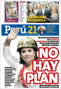 Portada de Perú 21 (Perú)