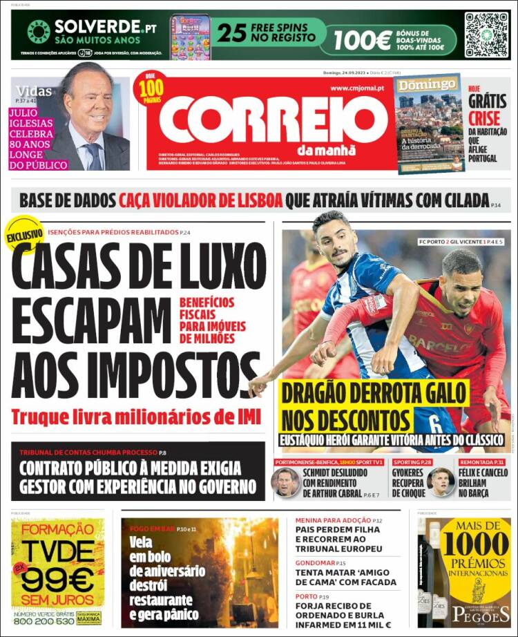 Portada de Correio da Manhã (Portugal)