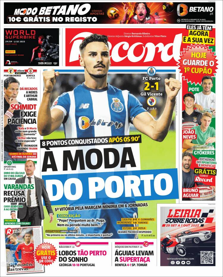 Portada de Record (Portugal)