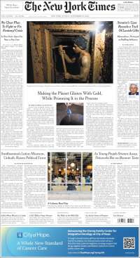 Portada de New York Times (USA)