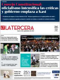 Portada de La Tercera (Chile)