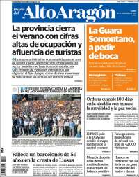 Portada de Diario del AltoAragón (España)