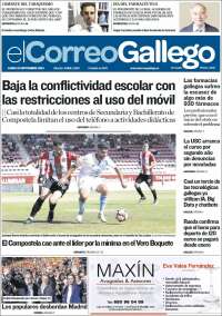 Portada de El Correo Gallego (España)