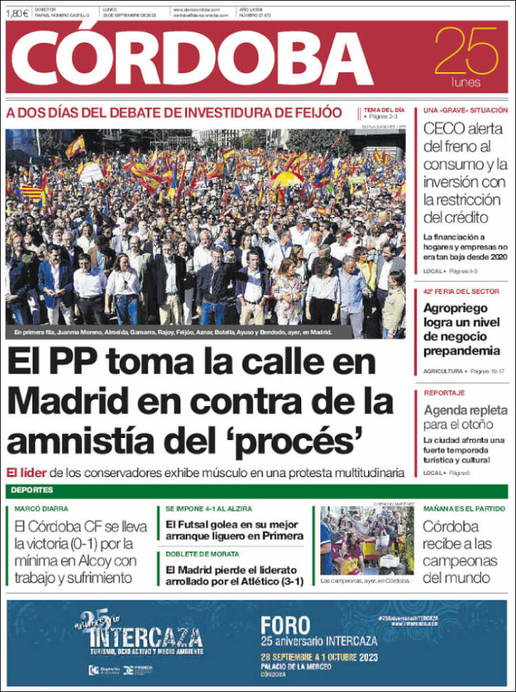 Portada de Diario de Córdoba (España)