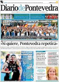 Portada de Diario de Pontevedra (España)