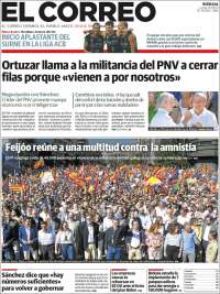 Portada de El Correo (España)