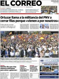 Portada de El Correo - Álava (España)