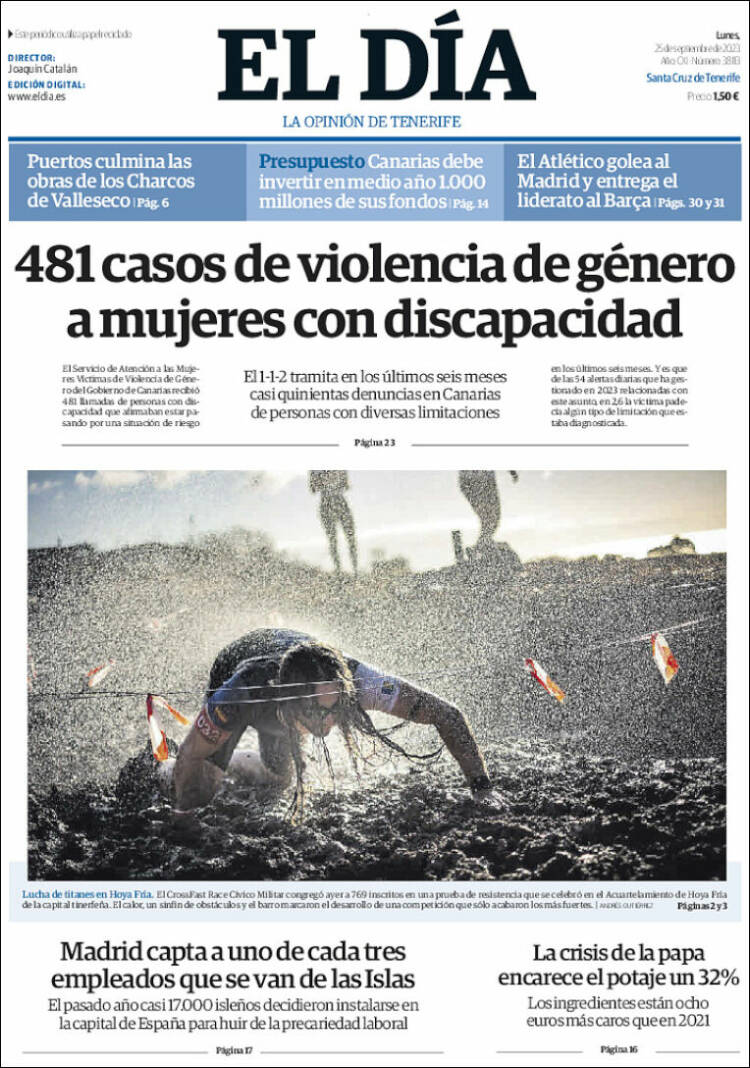 Portada de El Día (España)