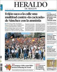 Portada de Heraldo de Aragón (España)