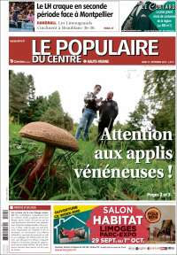 Portada de Le Populaire du Centre (Francia)