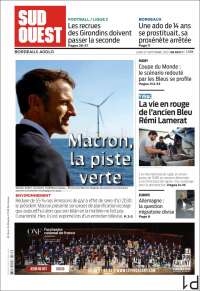 Portada de Sud Ouest (Francia)