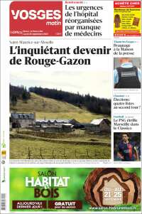 Portada de Vosges Matin (Francia)