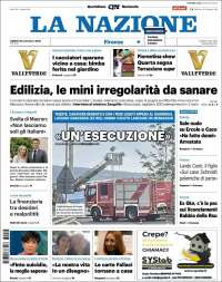 Portada de La Nazione (Italia)