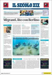 Portada de Il Secolo XIX (Italia)