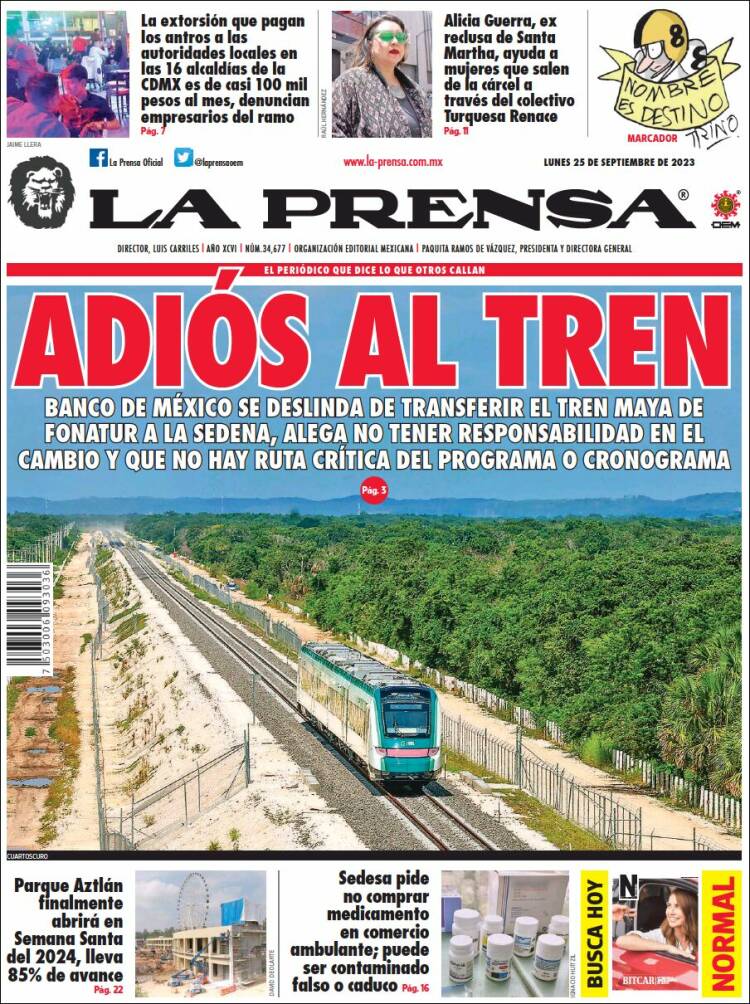 Portada de La Prensa (México)