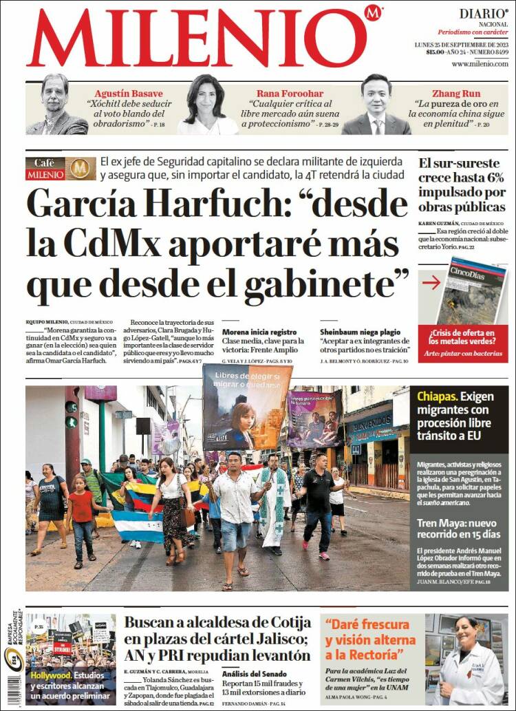 Portada de Milenio (México)