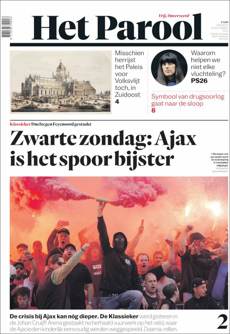 Portada de Het Parool (Países Bajos)