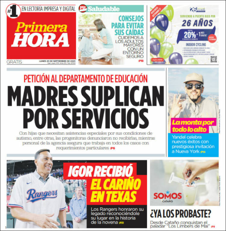 Portada de Primera Hora (Puerto Rico)