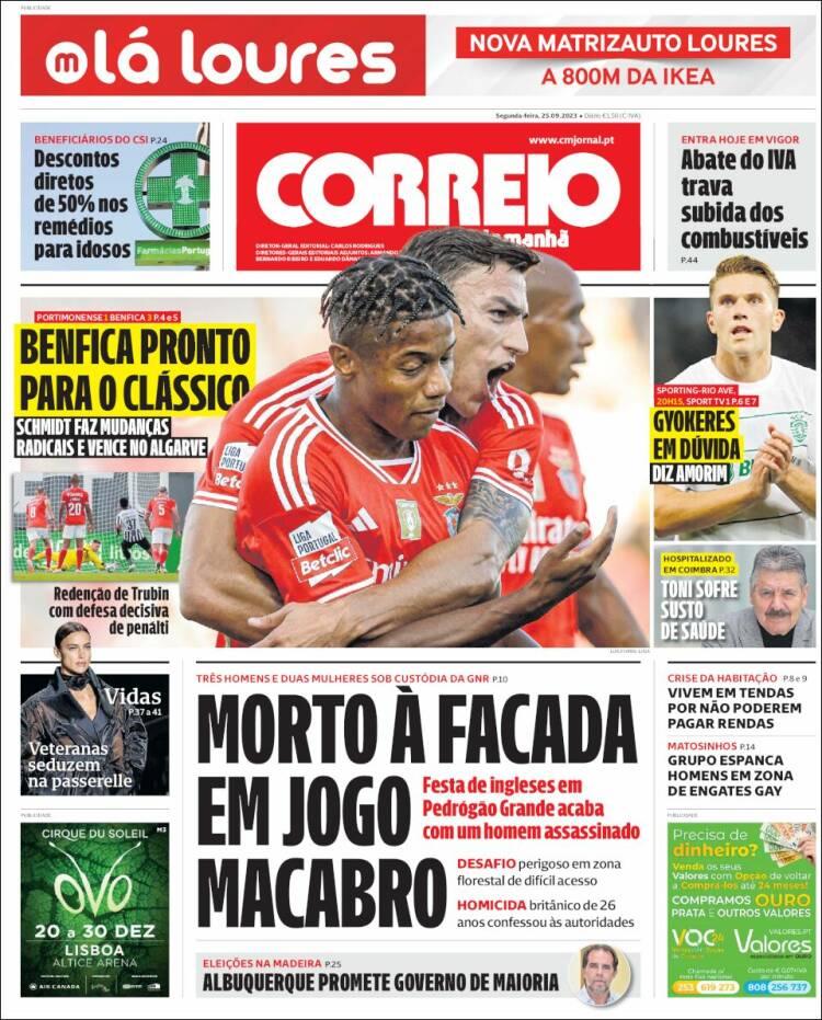 Portada de Correio da Manhã (Portugal)