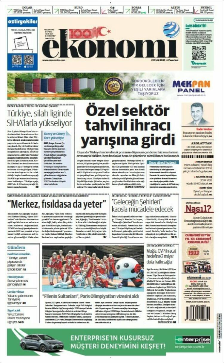 Portada de Dünya (Turquía)