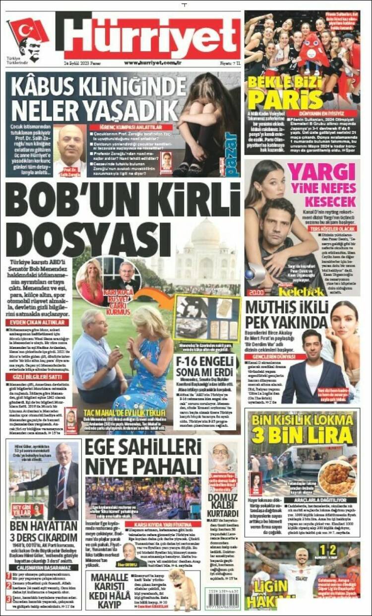 Portada de Hürriyet (Turquía)