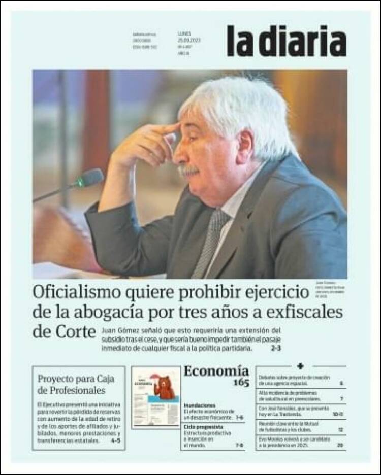 Portada de La Diaria (Uruguay)