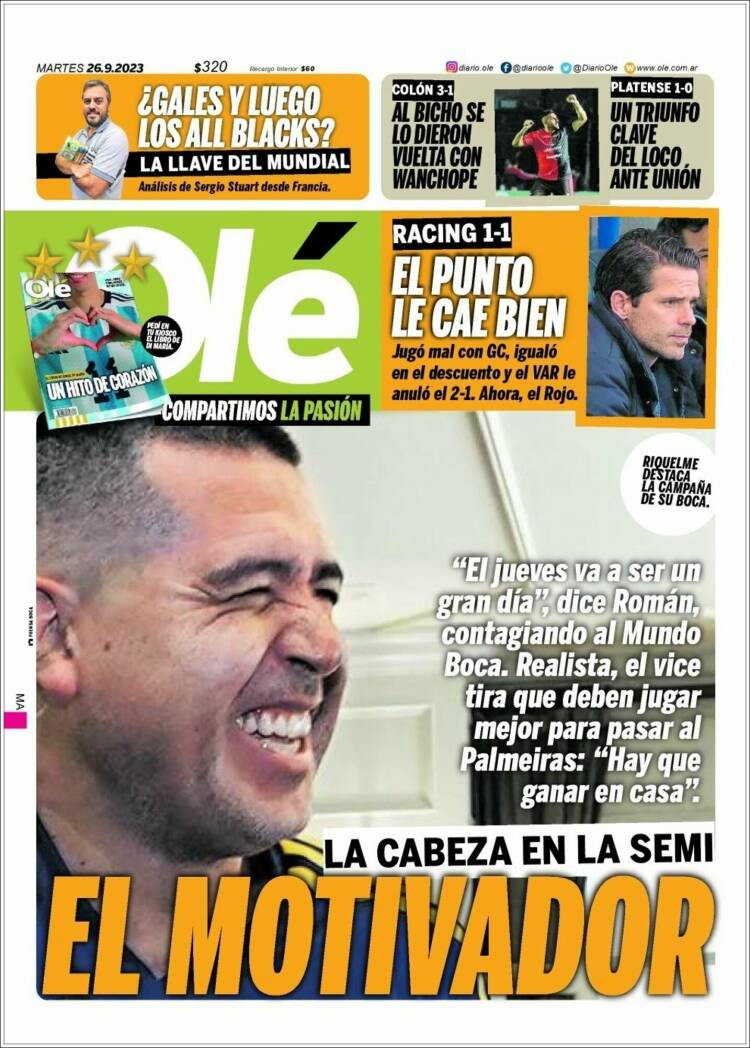 Portada de Olé (Argentina)