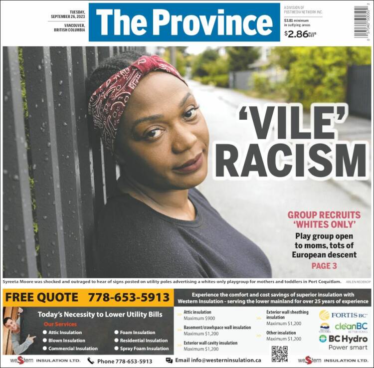 Portada de The Province (Canada)