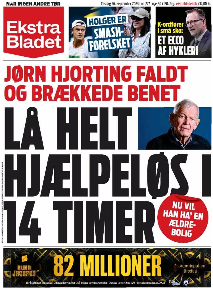 Portada de Ekstra Bladet (Dinamarca)