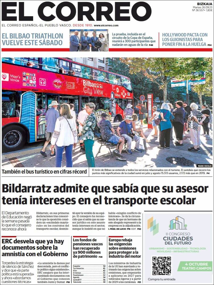 Portada de El Correo (Spain)