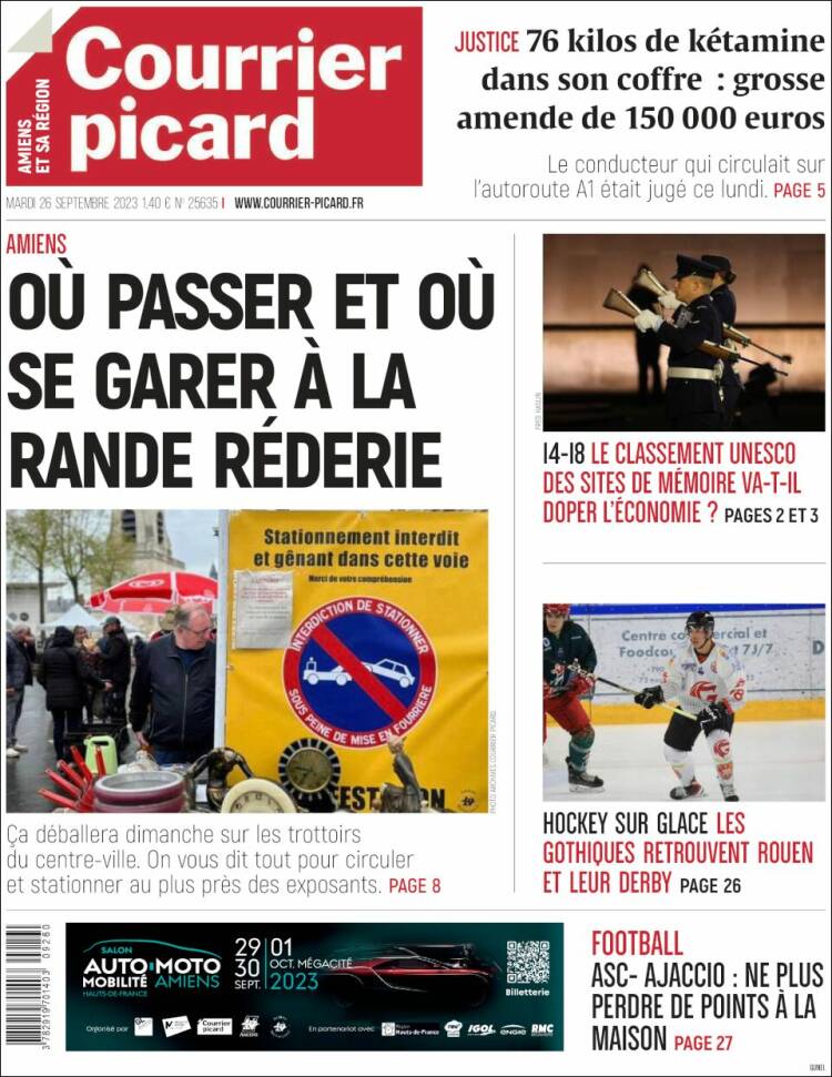 Portada de Courrier Picard (Francia)