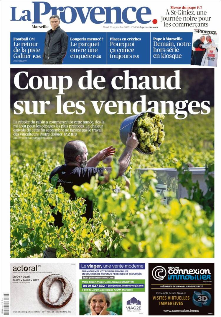 Portada de La Provence (Francia)