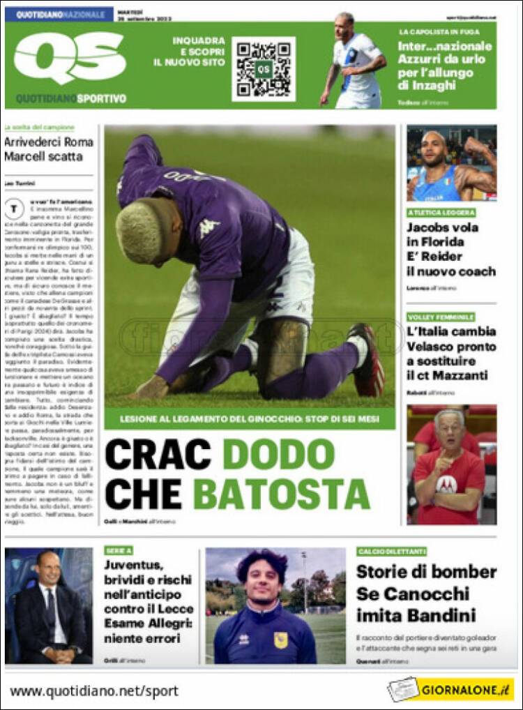 Portada de Quotidiano Sportivo (Italy)