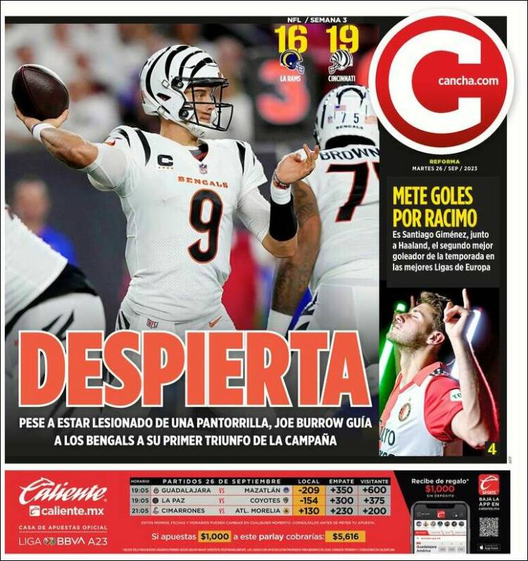Portada de Cancha (M&eacute;xico)