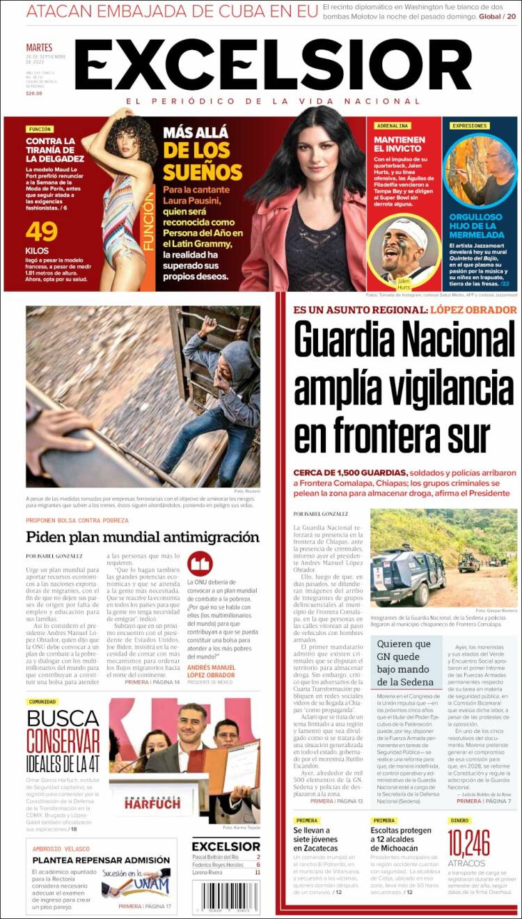 Portada de Excelsior (Mexico)