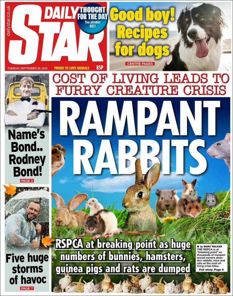 Portada de Daily Star (United Kingdom)