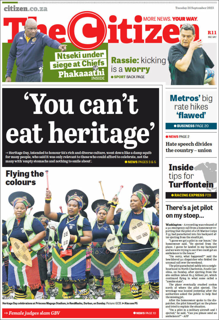 Portada de The Citizen (Sud&aacute;frica)