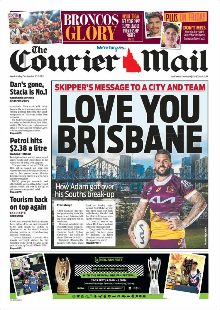 Portada de The Courier-Mail (Australia)