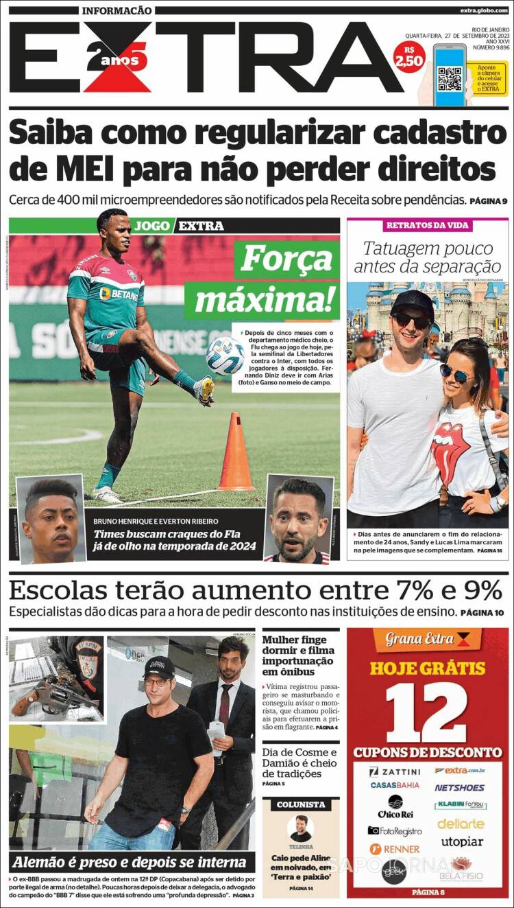 Portada de Extra (Brasil)
