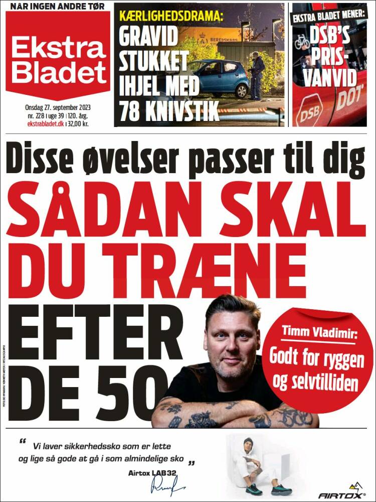 Portada de Ekstra Bladet (Dinamarca)