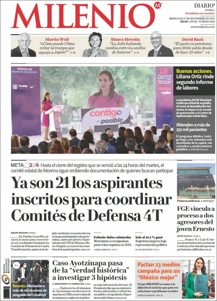 Portada de Milenio de Puebla (Mexique)