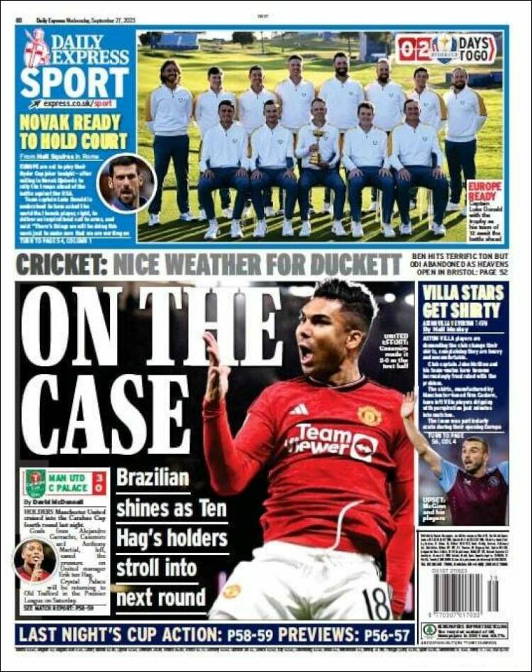 Portada de Express Sport (Reino Unido)