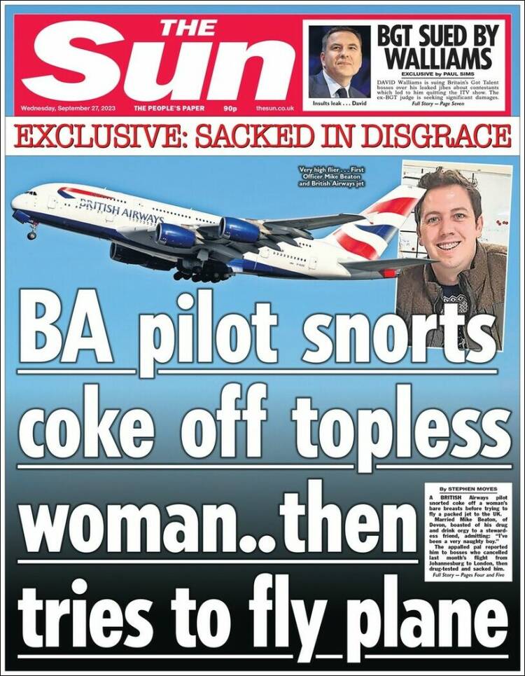 Portada de The Sun (Reino Unido)